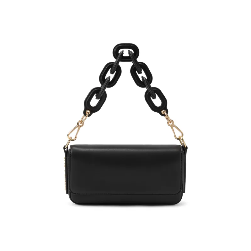 CHARLES&KEITH Fabric With Leather Small CK Bag Small Square Bag One Shoulder Handbag Small Size Women's Multicolor-3