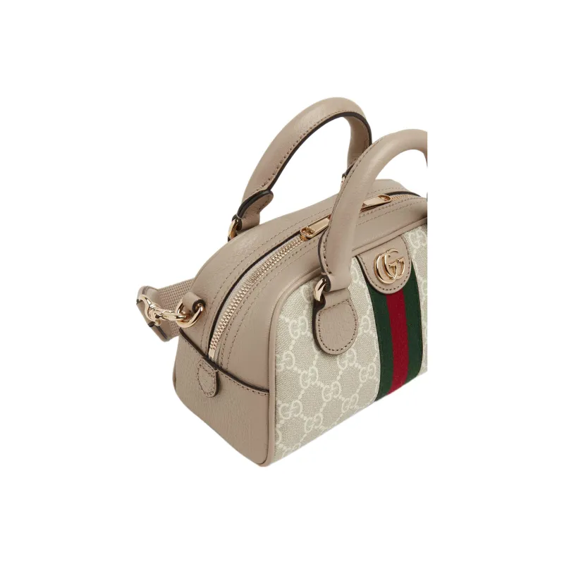 GUCCI Ophidia Canvas With Leather Shoulder Bag Crossbody Bag Handbag Mini Women's Beige-6