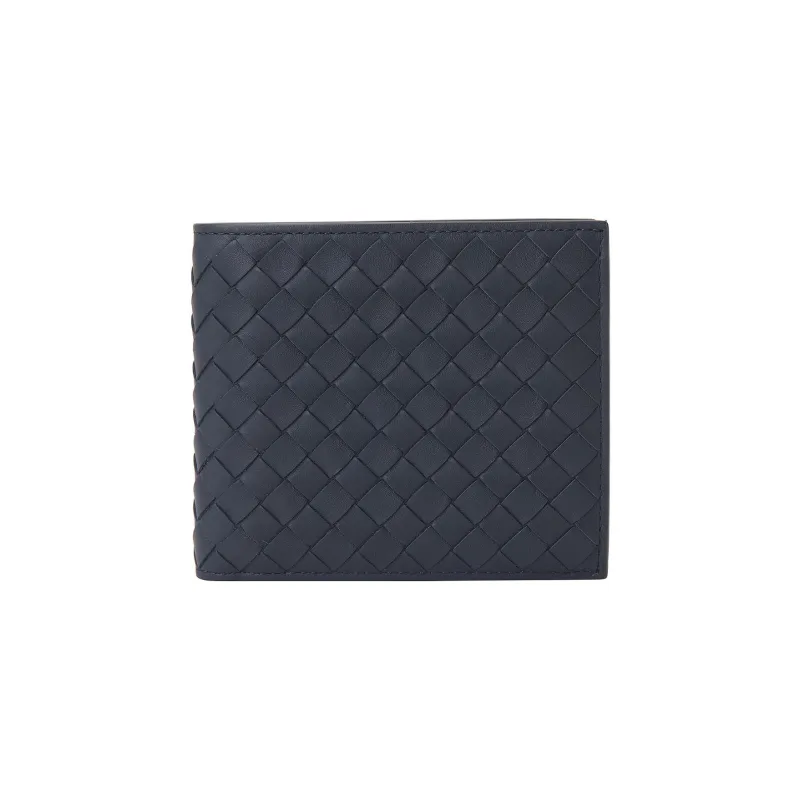 Bottega Veneta Cow Leather Wallet Men's Dark Blue-0