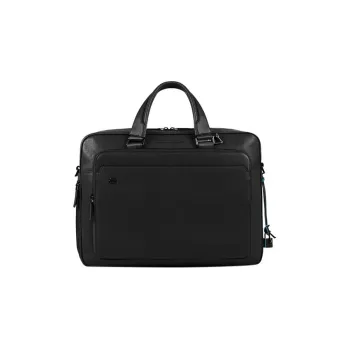 PIQUADRO Leather Briefcases Handbags Small Size Unisex Black