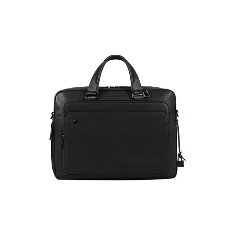 PIQUADRO Leather Briefcases Handbags Small Size Unisex Black-0