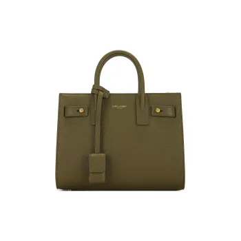 SAINT LAURENT SAC DE JOUR Cow Leather Shoulder Bag, Crossbody Bag, Handbag Women's Dark Green