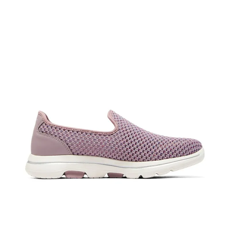 Skechers Go Walk 5 Anti Slip Wear Resistant Low Top Casual Shoes Women's Pink-1