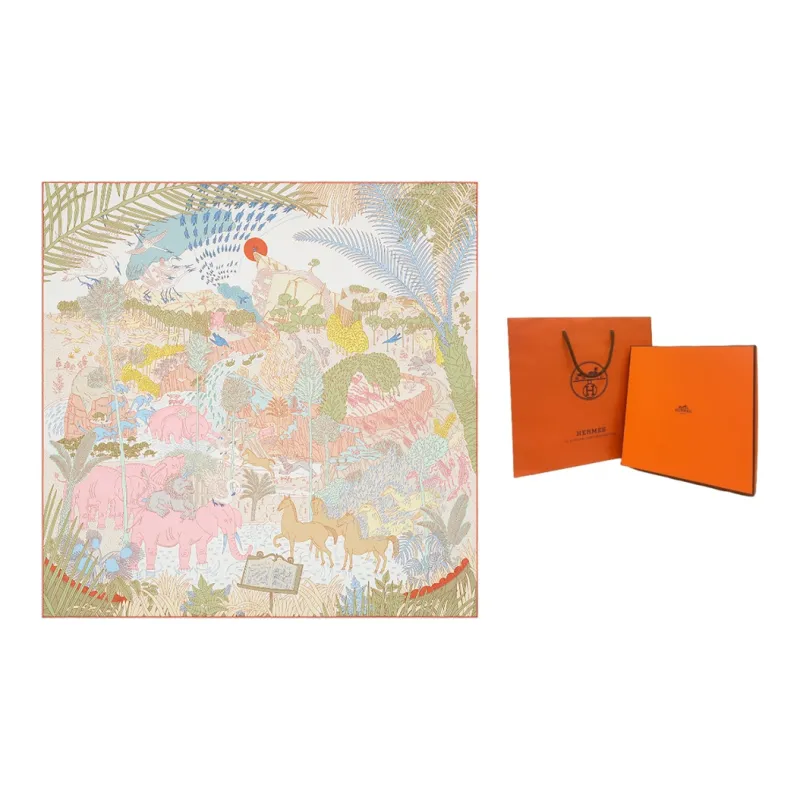 HERMES Carre Silk Scarves Women's-2