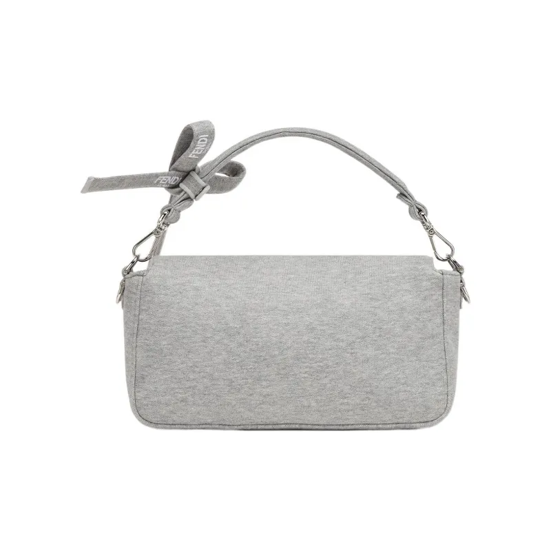 FENDI Marc Jacobs Collaboration Capsule Collection Baguette Polyester Shoulder Bag Crossbody Bag Handbag Men's Gray-2
