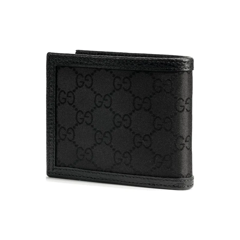 GUCCI Bifold Wallet GG Nylon With Insert Black-1
