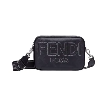 FENDI Calfskin Camera Bag, Crossbody Bag, Shoulder Bag Men's Black