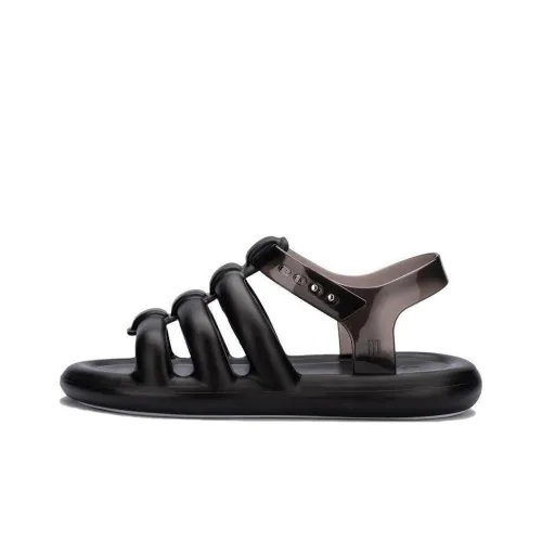 Melissa Beach Sandals Women's Black/White/Pink/Violet