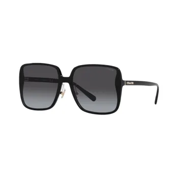 COACH Alloy Irregular Shape Sunglasses Women's Black