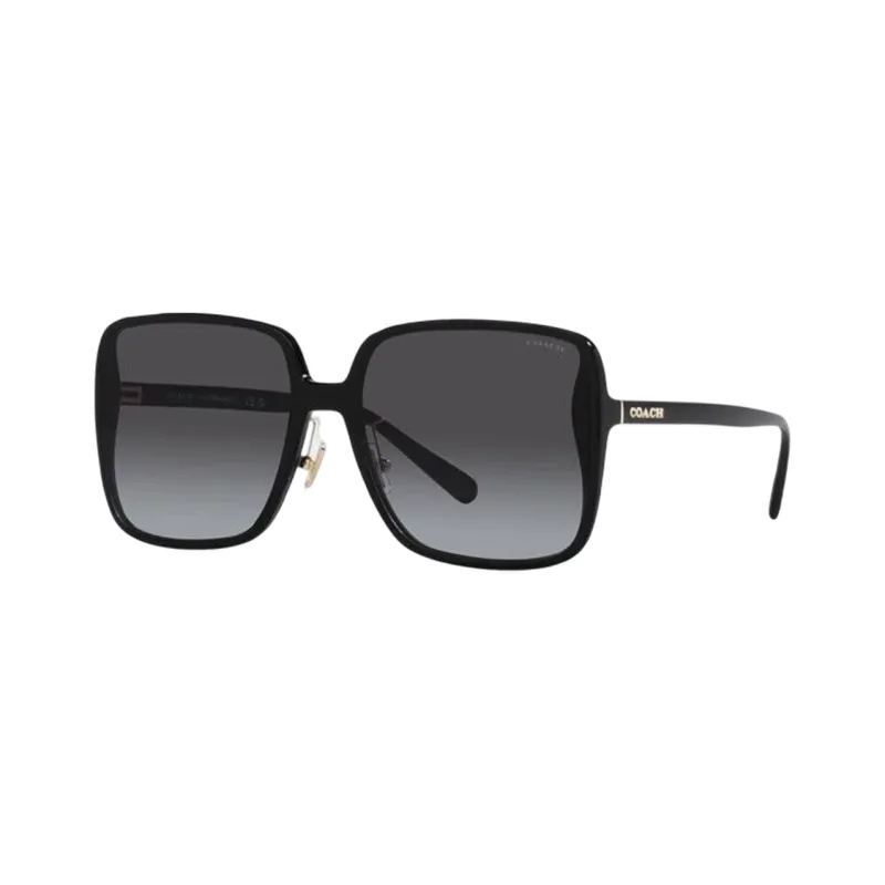 COACH Alloy Irregular Shape Sunglasses Women's Black-0