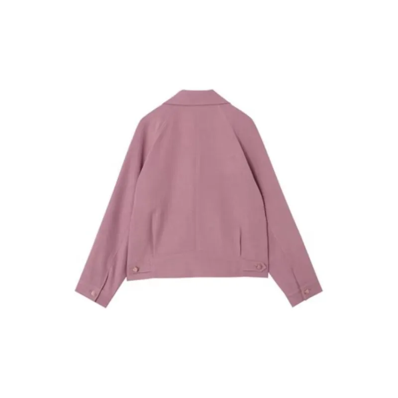 OUNIXUE Denim Jackets Women's Pink Purple-1