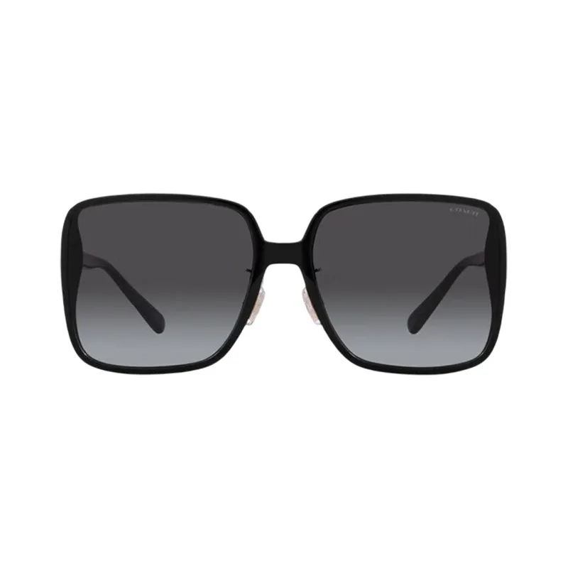 COACH Alloy Irregular Shape Sunglasses Women's Black-1