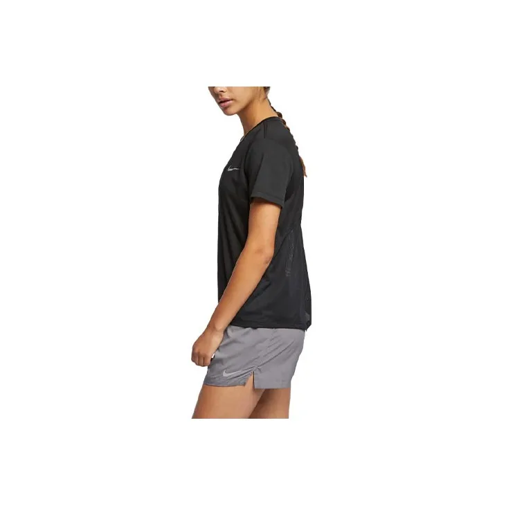 Nike Drop Shoulder Sleeve T Shirt Women's Black-2