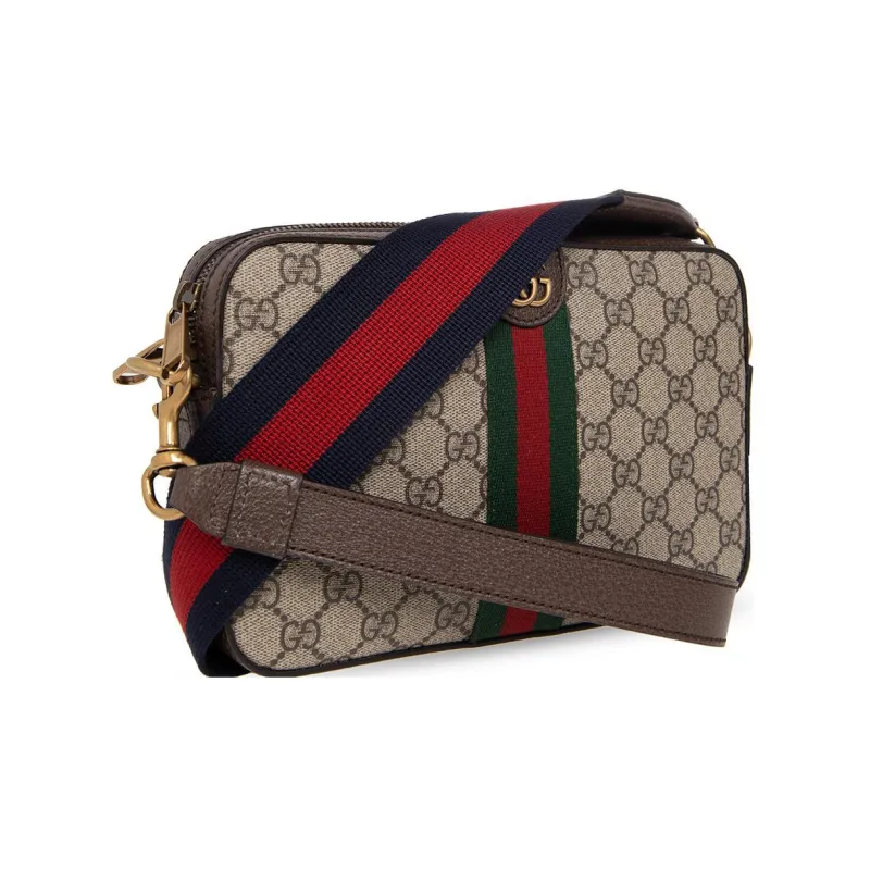 GUCCI Ophidia Canvas With Leather Trim Camera Bag, Crossbody Bag, Shoulder Bag Unisex-1
