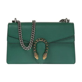 GUCCI Dionysus Leather Crossbody Bag, Shoulder Bag Women's Emeralds