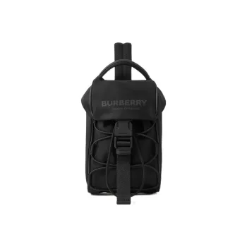Burberry Polyamide Drawstring Closure Shoulder Bag, Crossbody Bag Men's Black