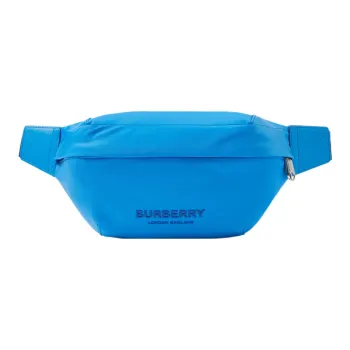 Burberry Polyamide With Leather Fanny Pack Regular Men's Bright Sky Blue