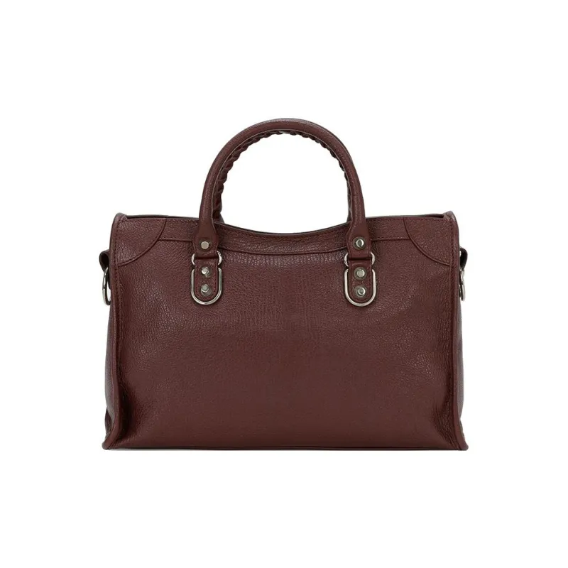 Balenciaga Leather Shoulder Bag Crossbody Bag Handbag Women's Brown-1