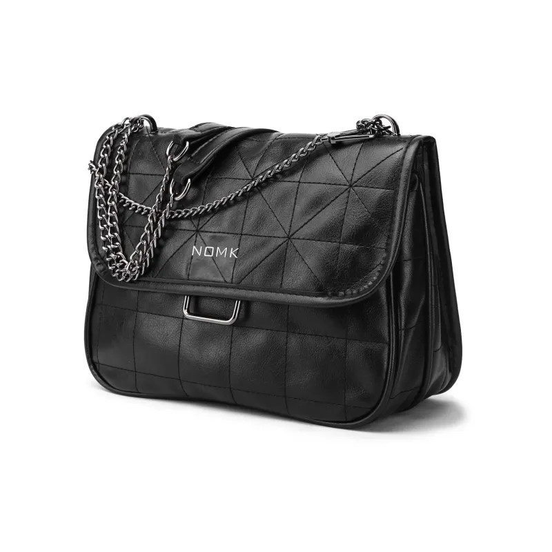 NOMK PU Crossbody Shoulder Bags Regular Women's Black-3