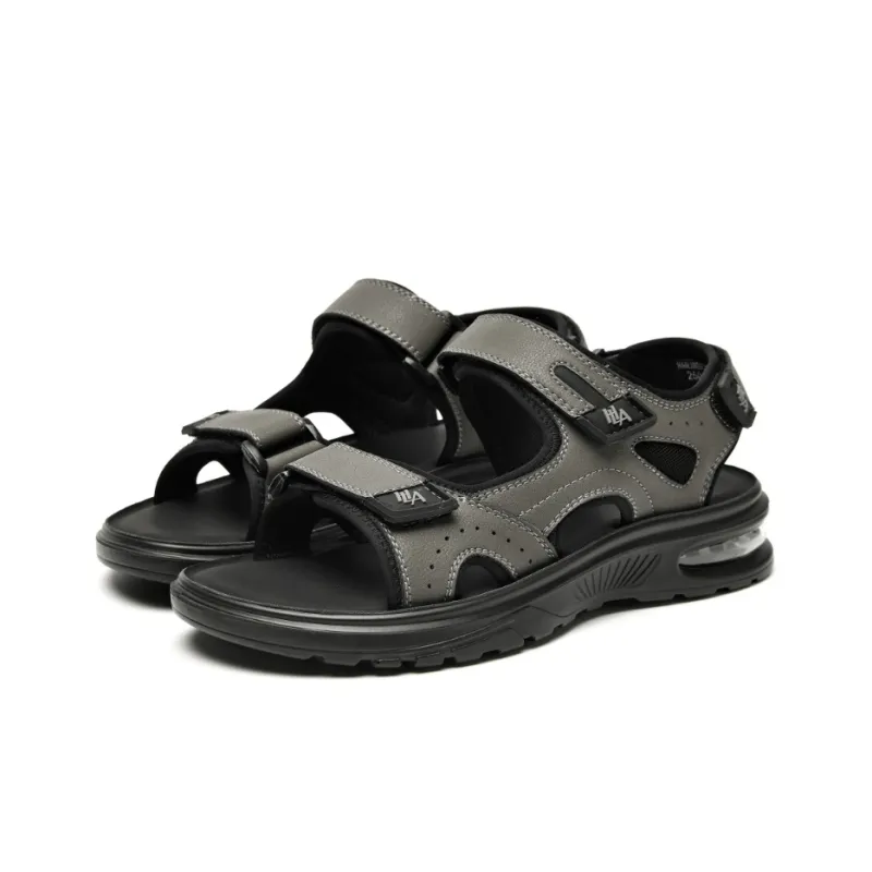 HLA Beach Sandals Men Black/Gray-10