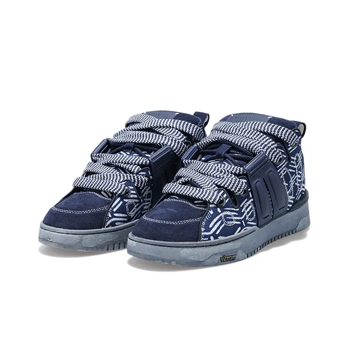 Palladium Skate Anti Slip Wear Resistant Low Top Skateboard Shoes Men's Blue-1