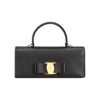 FERRAGAMO Cow Leather Portable Crossbody Bag, Shoulder Bag Trumpets Women's Black
