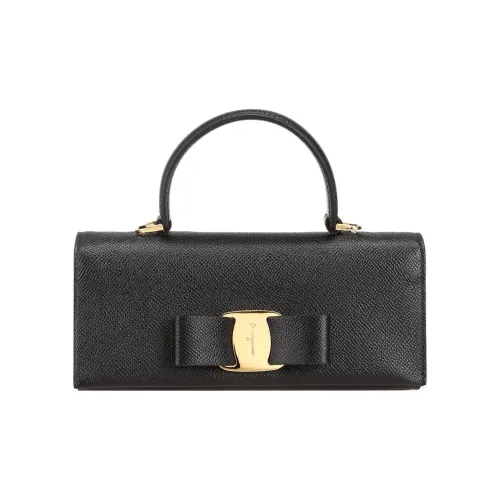 FERRAGAMO Cow Leather Portable Crossbody Bag, Shoulder Bag Trumpets Women's Black