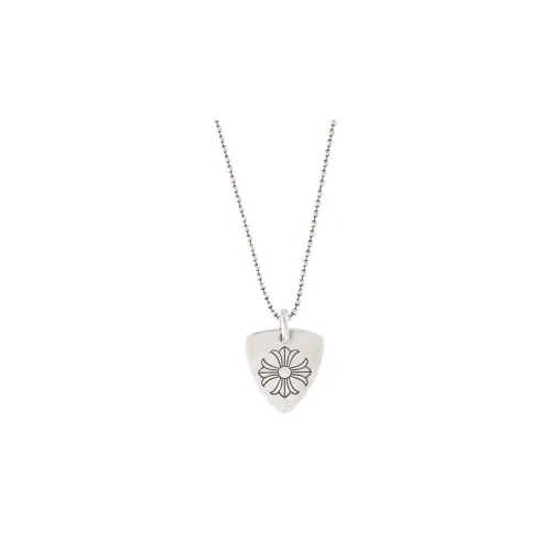 Chrome Hearts Maltese Cross Triangle Dog Tag Pendant Necklace 'Silver'