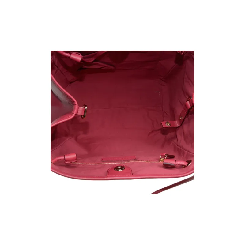 Burberry Leather Handbag Shoulder Bag Women's Pink-4