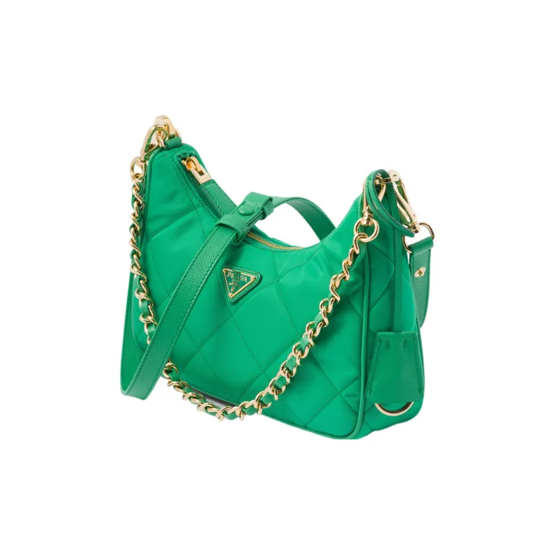 PRADA Fabric Handbags Shoulder Bags Women's Mint Green-3