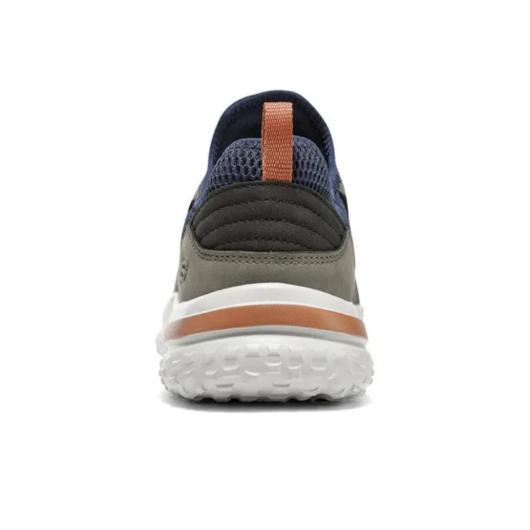 Skechers Solvano Anti Slip Wear Resistant Low Top Casual Shoes Men's Gray Marine Blue-2