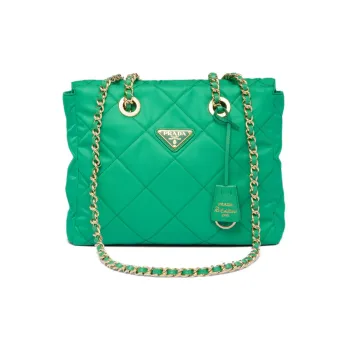 PRADA Fabric Parachute Bag Crossbody Bag Shoulder Bag Women's Mint Green