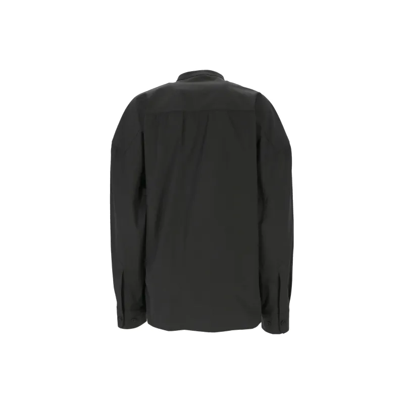 Lemaire Officer Collar Twisted Shirt 'Squid Ink'-1