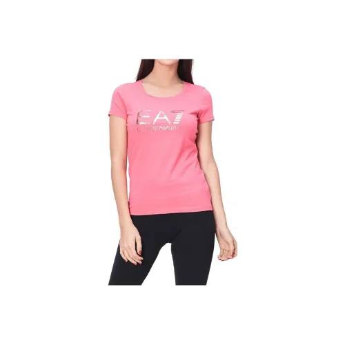 EMPORIO ARMANI EA7 T-Shirts Women's Pink