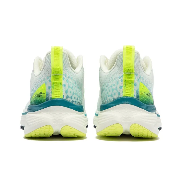 361° Titan Lite Anti Slip Wear Resistant Breathable Lightweight Low Top Running Shoes Men's White Cyan-3