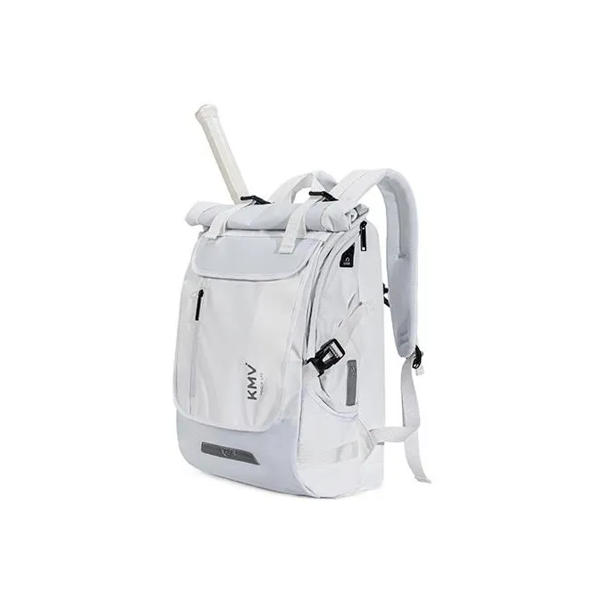 KMV Polyester Backpack Regular Unisex White/Black-1