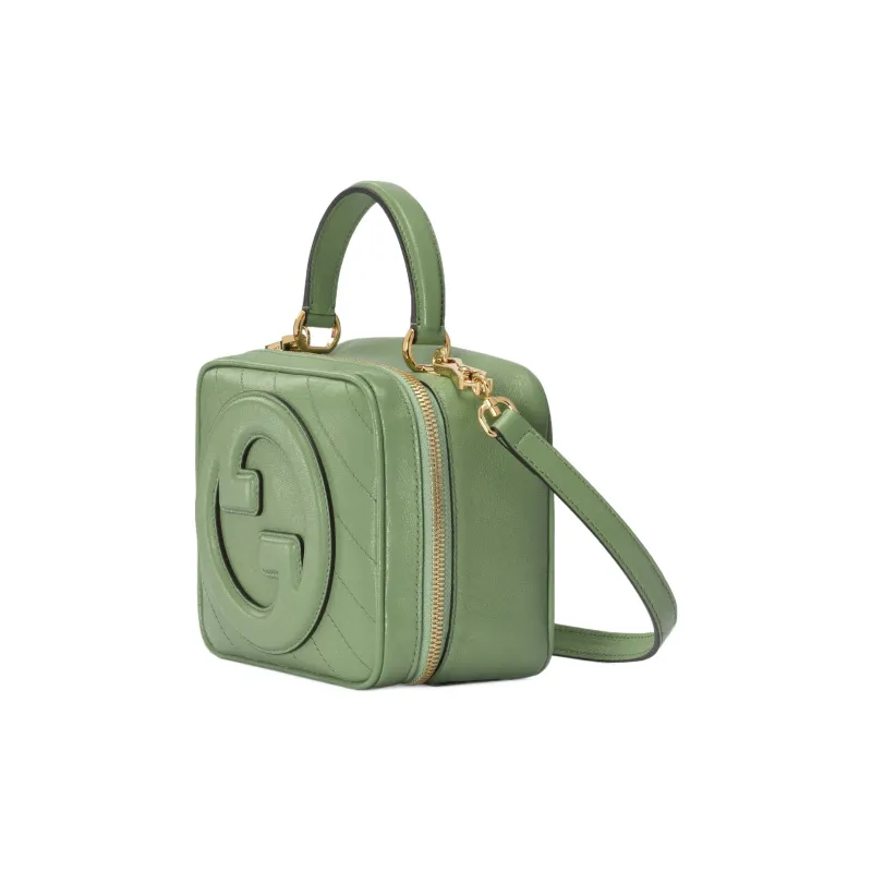 GUCCI Blondie Leather Shoulder Bag Crossbody Bag Handbag Regular Women's Green-1