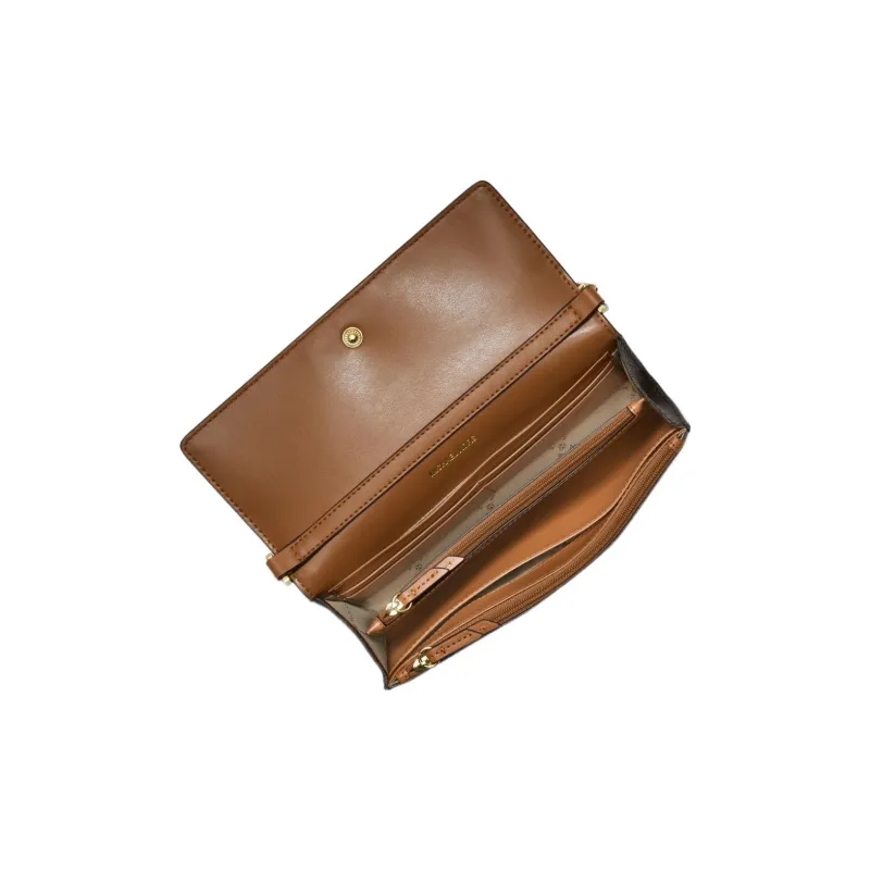 MICHAEL KORS Jet Set Canvas Envelope Bag, Shoulder Bag, Crossbody Bag Medium Size Women's Brown-2