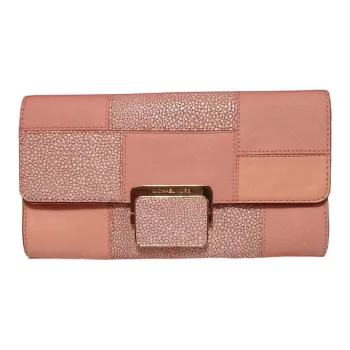 MICHAEL KORS Cynthia Leather Clutches Crossbody Bags Large Size Women's Pink