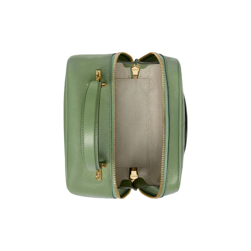 GUCCI Blondie Leather Shoulder Bag Crossbody Bag Handbag Regular Women's Green-5
