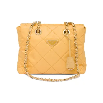 PRADA Fabric Parachute Bag Crossbody Bag Shoulder Bag Women's Corn Yellow