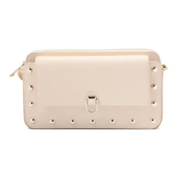 Furla Miss Mimi Collection Leather Handbag Shoulder Bag Women's Light Beige