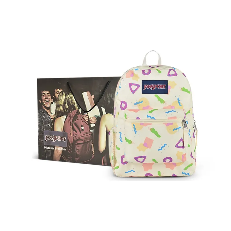 JanSport Fabric Laptop Backpack Medium Size Unisex Custard Candy-6