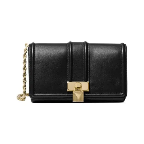 MICHAEL KORS Cow Leather Envelope Bag Shoulder Bag Crossbody Bag Small Size Women's Black