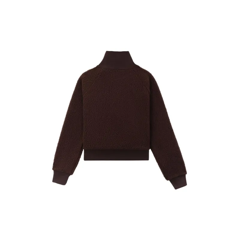 SPORTY & RICH Logo embroidered Zip up Jumper-1
