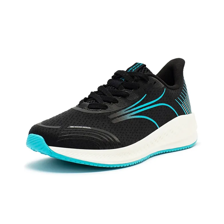 361° Slip-Resistant Breathable Wear-Resistant Lightweight Low-Top Running Shoes Men's Black Blue-1