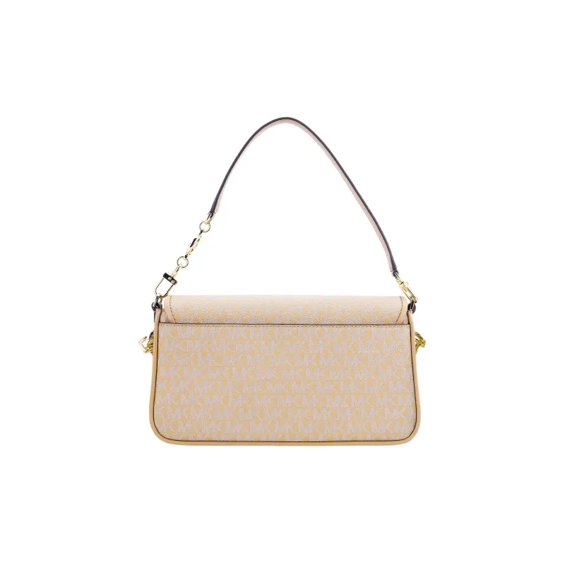 MICHAEL KORS Bradshaw Leather Shoulder Bag Trumpets Women's Camel-3