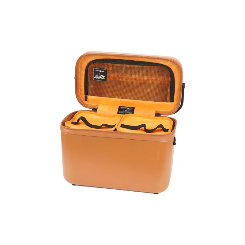 SAMSONITE PC Picnic Basket Travel Makeup Case Small Size Unisex Mustard Yellow-5