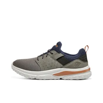 Skechers Solvano Anti Slip Wear Resistant Low Top Casual Shoes Men's Gray Marine Blue
