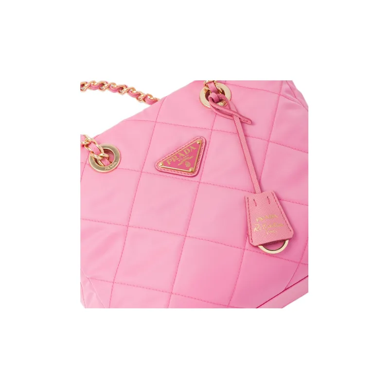 PRADA Fabric Parachute Bag, Crossbody Bag, Shoulder Bag Women's Begonia Pink-3